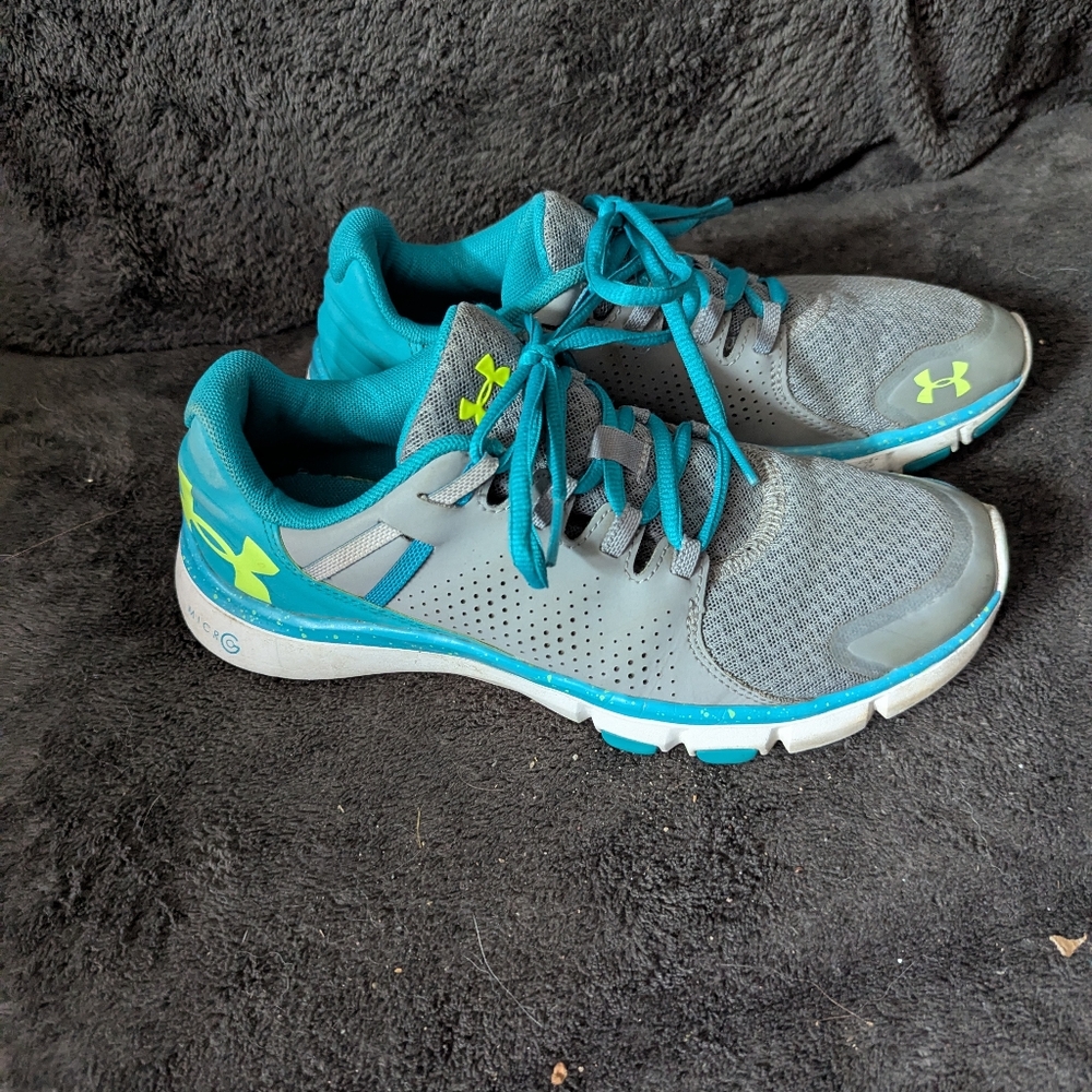 Under Armour Teal and Gray Sneakers